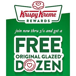 New/Existing Krispy Kreme Rewards Members: 1-Dozen Original Glazed Doughnuts Free to Claim 