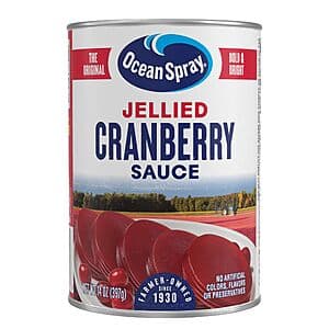 14-Oz Ocean Spray Jellied Cranberry Sauce $0.90