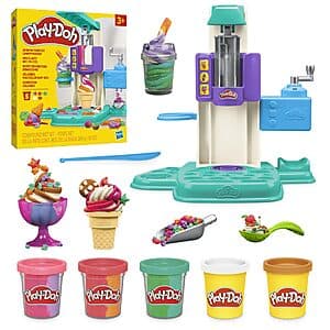 Play-Doh Rainbow Swirl Ice Cream Playset w/ 7 Kitchen Accessories $10.50