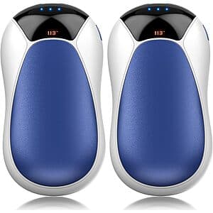 2-pk JIJ Rechargeable Magnetic Hand Warmers (Blue) $9