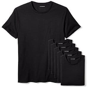 6-pk Amazon Essentials Men's Crew Neck T-Shirts (Black or White) $14.75 w/ Subscribe & Save
