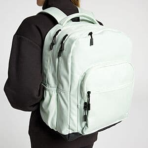 DSG Ultimate 5.0 30L backpack shown in Dark Green and Seafoam Sage colorways with adjustable straps and multiple compartments.
