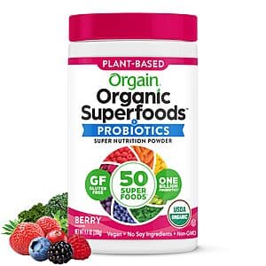 9.9-oz Orgain Organic Superfoods Probiotics Nutrition Powder (Berry) $8.45 w/ Subscribe & Save