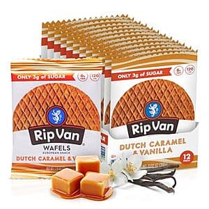 12-Count Rip Van Wafels Dutch Caramel & Vanilla Stroopwafels $8.40 w/ Subscribe & Save