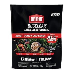 10-Lb ORTHO BugClear Lawn Insect Killer Pest Control Granules $5