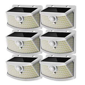 Prime Members: 6-Pk Aootek 120-LEDs Solar Motion Sensor IP65 Lights (Daylight White) $20 + Free S&H