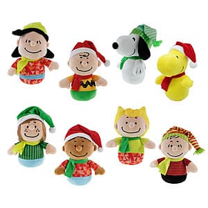 Ruz Peanuts 75th Anniversary 8-Character 6" Christmas Plush Pals Set $12.45