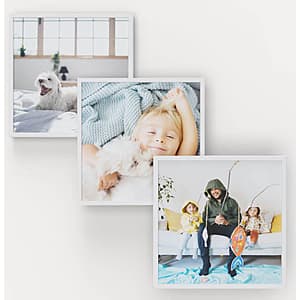 TilePix Damage-Free Wall Hanging System 8x8 inch photo print tiles in matte finish ready for wall mounting.
