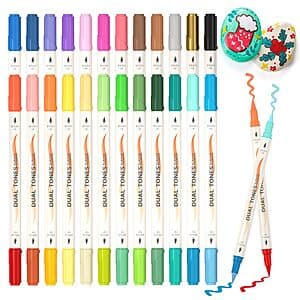 24-Pack Shuttle Art Dual Tone Acrylic Paint Markers $7