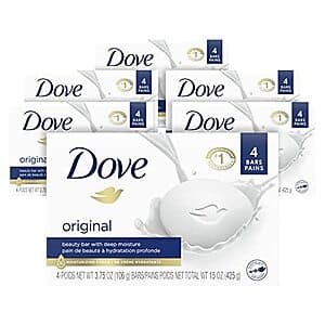 24-Pack 3.75-Oz Dove Beauty Bar (Original) $16.25 w/ Subscribe & Save