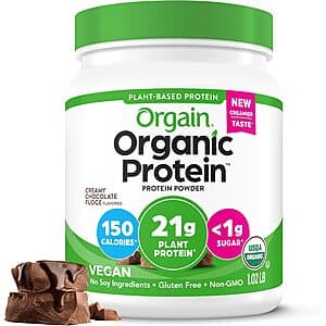 1.02 lb Orgain Organic Protein Powder (Creamy Chocolate Fudge) $8.05 & More w/ Subscribe & Save