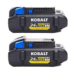 2-Pack Kobalt 24V 4.0Ah Lithium-Ion Batteries $69 + Free Shipping