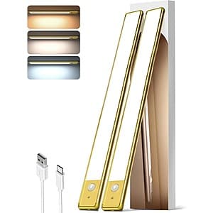 2-Pk EZVALO 16.5" 3 Color Temperature 4000mAh LED Dimmable Under Cabinet Lighting $14