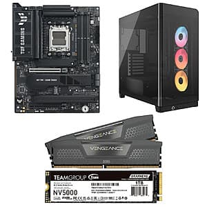 ASUS TUF X870E-PLUS MB + 96GB (2x48GB) CORSAIR DDR5 6000 RAM + 1TB SSD $950 w/ 4500X RS-R PC Case + Free S&H