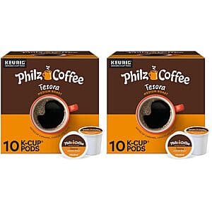 2-Pk 10-Count Philz Coffee K-Cup Coffee Pods (Tesora, Medium Roast) $7.10 w/ Subscribe & Save