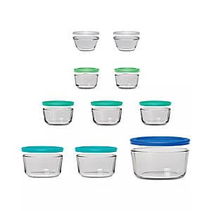 20-Piece Anchor Hocking Glass Food Storage Set w/ SnugFit Lids $16.60 + Free Store Pickup