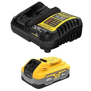 DeWALT XR Powerstack 20V 5Ah Battery/Charger Starter Kit $99.90 + Free S&H