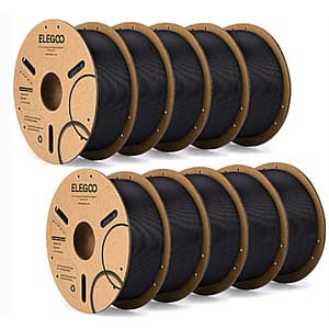 10kg Elegoo PLA-CF 1.75mm Carbon Fiber 3D Printer Filament (Black) $120 + Free Shipping