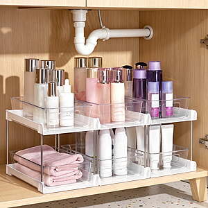 3-Pk Sindcom 2-Tier Pull Out Under Sink Organizers $16