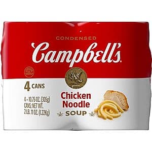 4-Pack 10.75-Oz Campbell's Condensed Soup (Chicken Noodle) 8 for $19.50 w/ Subscribe & Save