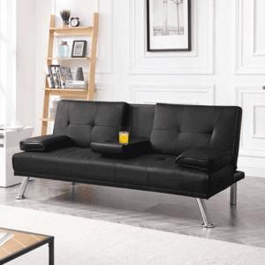 Renwick LuxuryGoods Modern Faux Leather Futon (Various) $63.20 + Free S&H