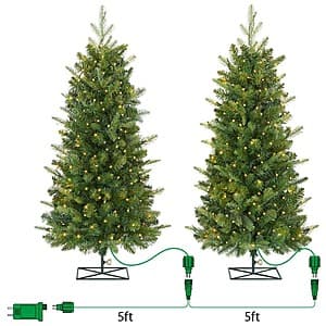2-Pack 3' Home Decorators Collection Balsam Fir LED Pre-Lit Artificial Trees $50 + Free Shipping