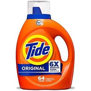 84-Oz Tide Liquid Laundry Detergent (Original, 64 Loads) 4 for $27.55 w/ Subscribe & Save