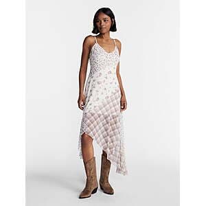 No Boundaries Women's Mix Midi Dress (Limited Sizes, Almond) $4.90
