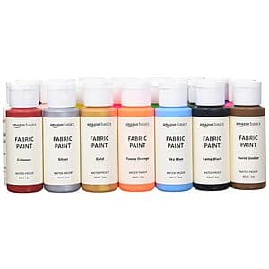 24-Pack 2-Oz Amazon Basics Permanent Fabric Paint Bottles (Various Colors) $5.45