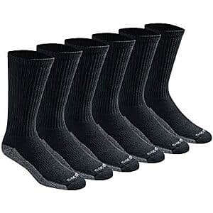 6-Pair Dickies Men's Dri-tech Moisture Control Crew Socks (Various) from $9.10