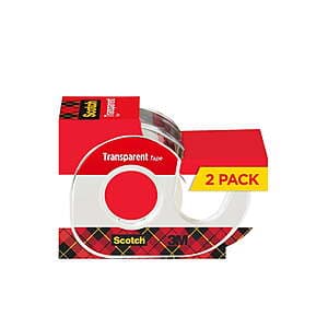 Select Walmart Stores: 2-Pk Scotch 3/4" x 250" Transparent Tape Dispensers $1 + Free Pickup