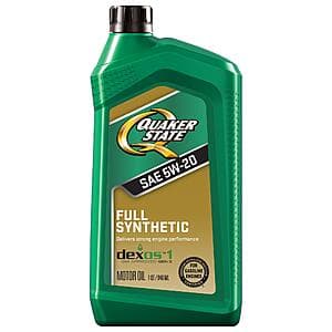 Select Stores: Quaker State Full Synthetic Motor Oil (Various): 5-Qt $20, 1-Qt $4 + Free Pickup
