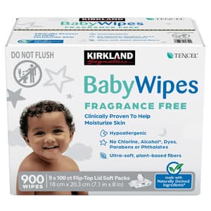 Costco Members: 900-Count Kirkland Signature Baby Wipes (Fragrance Free) $17 + Free Shipping
