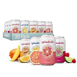 Select Accts: 20-Pack 12-Oz Spindrift Sparkling Water (4 Flavor Variety Pack) $9.60 w/ S&S