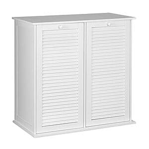 30" Household Essentials Tilt-Out Laundry Sorter Cabinet w/ Shutter Front (White) $60.80 + Free S&H