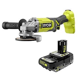 RYOBI ONE+ 18V Cordless 4-1/2" Angle Grinder w/ 2Ah HP Battery $60 + Free S&H