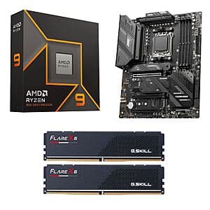 AMD Ryzen 9 9900X CPU + MSI X670E MAG Tomahawk Mobo + 32GB G.Skill DDR5-6000 RAM $550 & More + Free Store Pickup