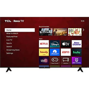 55" TCL S-Series 4K UHD HDR LED Smart TV w/ Roku TV (2026) $200 + Free S&H