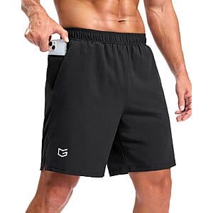 G Gradual Men's Athletic Shorts w/ 2-Pockets & 2-Zipper Pockets (5"/7"/9" Inseam) $15