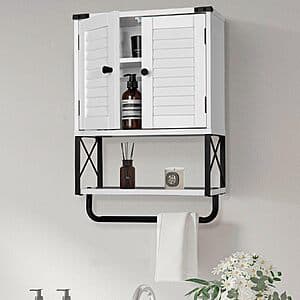 22.6" x 15.5" HOKYHOKY Bathroom Medicine Wall Cabinet w/ Adjustable Shelf (White) $30 & More + Free Shipping