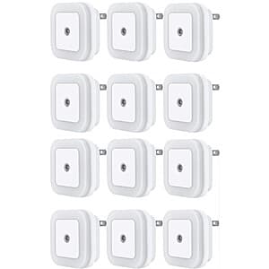 Uigos Plug-in Dusk to Dawn Sensor LED Night Light : 6-Pk $6, 12-Pk $9.60