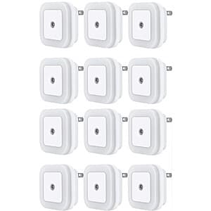 Uigos Plug-in Dusk to Dawn Sensor LED Night Light : 6-Pk $6, 12-Pk $9.60 