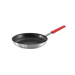 Tramontina Professional Restaurant 12-inch nonstick aluminum fry pan with black nonstick coating and stainless steel handle.