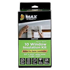 Duck MAX Strength Window Insulation Kit for up to 10x Windows (3' x 5') $23.45