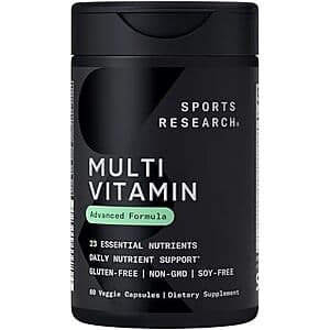 60-ct Sports Research Multivitamin Advanced Formula Veggie Capsules $11 w/ S&S