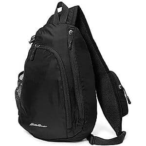 8-Liter Eddie Bauer Ripstop Shoulder Sling Pack (Black) $15.45