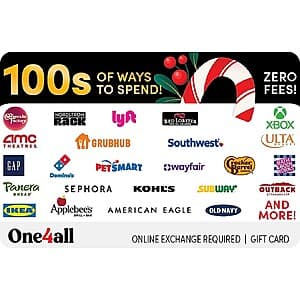 $100 One4All Holiday Gift Card (Email Delivery) $85