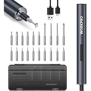 20-Pc WORKPRO Mini Electric Precision Screwdriver Kit $23