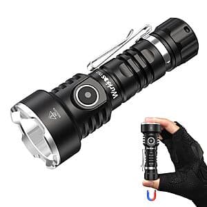 Wurkkos TS12 1350 Lumens Mini Rechargeable LED Flashlight $22 + Free Shipping
