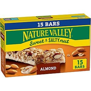Nature Valley Granola Bars: 15-Pack 1.2-Oz Sweet & Salty Nut (Almond) $5.45 & More w/ Subscribe & Save